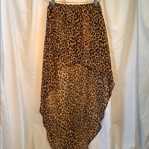 3/20 Divided high low leopard print skirt size 4 - Picture 1 of 4